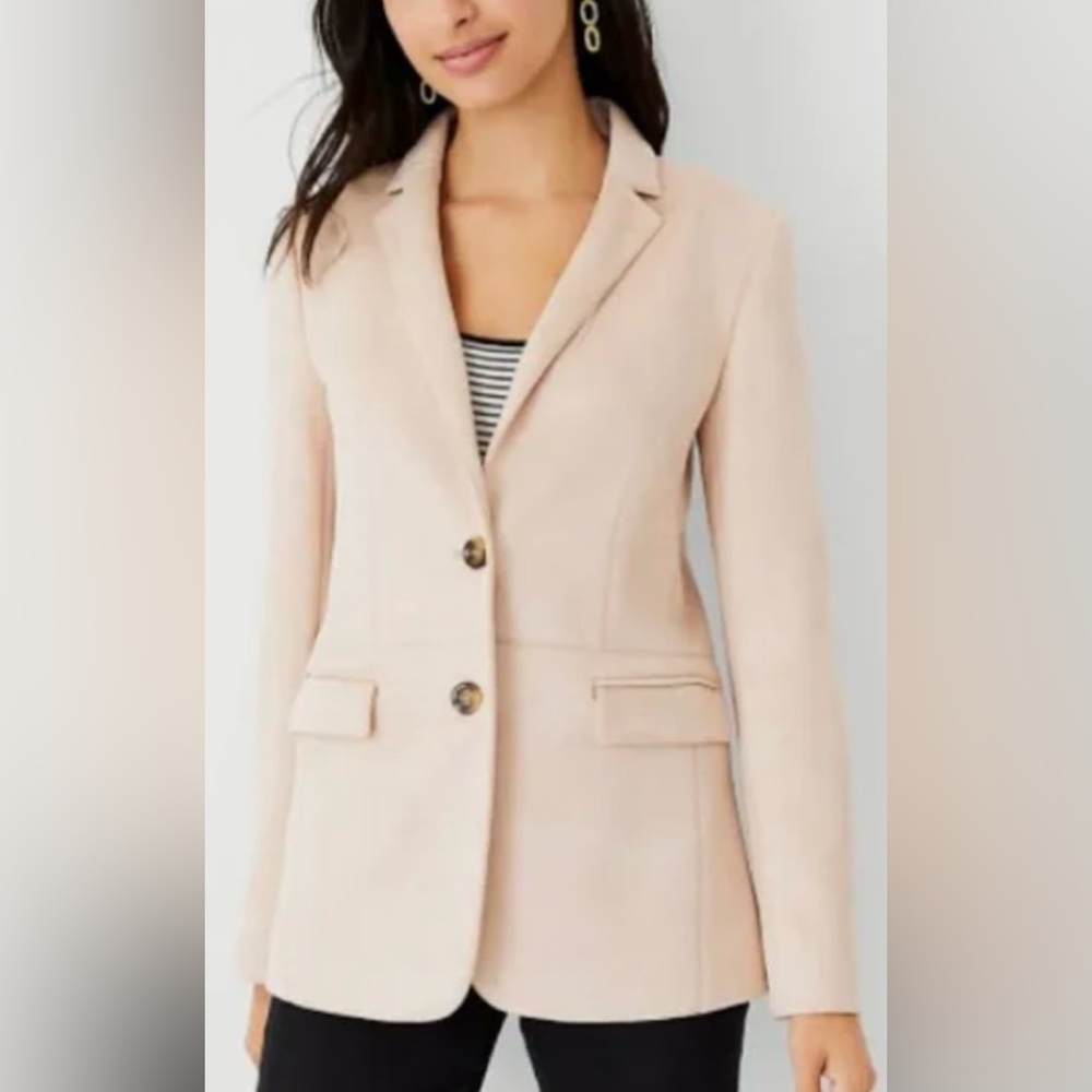Ann Taylor Greenwich Blazer in Faux Suede